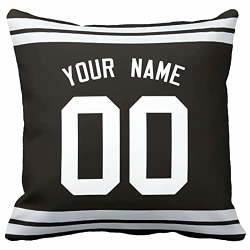 Image of ANTKING Throw Pillow 2 Pack with Custom Name and Number Personalized Gift for Men Women Boys