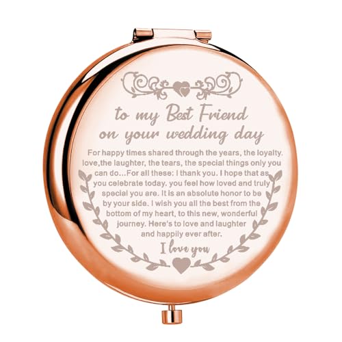 UJIMS to My Best Friend on Your Wedding Day Gifts for Bride Best Friend - Makeup Mirror Wedding...