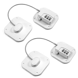 2pcs Digital Password Fridge Lock for Children Safety Refrigerator Door Locks,Child Adhesive Safety Window Lock Kids Adults Security Cabinet Locks for Freezer Cupboard,Drawer,Fridge Door White