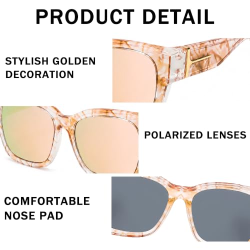 Image of SIPHEW Fit Over Glasses for Women&Men - Mirrored Sunglasses Polarized