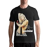 CHLGEAR Gwen Singer Stefani Mens Cotton Shirt Short Sleeve Men's T Shirts Novelty Casual Top Summer Fashion Tees Black X-Large
