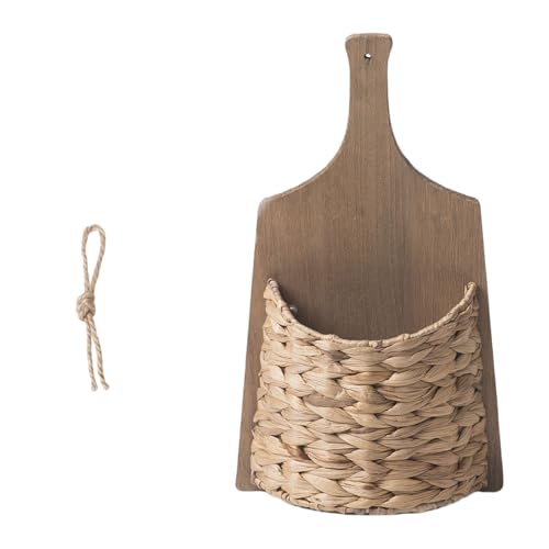 Oxxggkao Rattan Wandkorb Zur Aufbewahrung Von Blumen Und Kleinigkeiten...