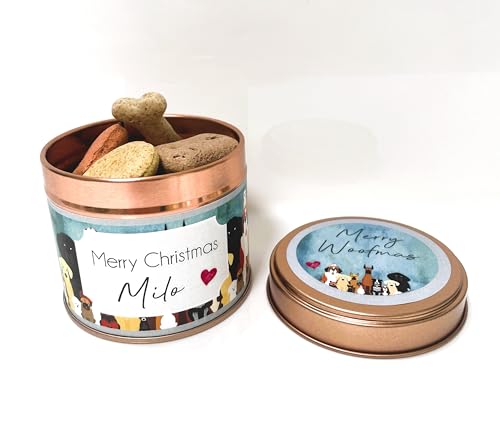 Dog/Pet Christmas Gift Biscuit Tin - Personalised