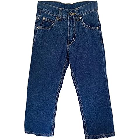 Boy’s Denim Pants, Cotton Straight Leg Regular Fit Classic Basic Blue Jeans for Kids (4-5 Years) Cover