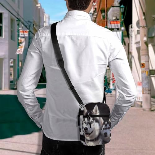 Personalized Small Crossbody Bag Water Resistant Messenger Bags Mini Husky Dog Printing SlingBag For Men Women4