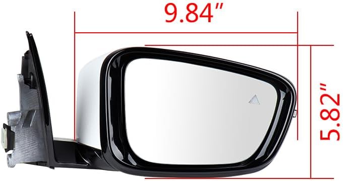 Blind Spot Side Door Mirror 5-Pins for 2017-2022 BMW 5 Series G30 G38 520i 530i 540i, Power Fold, Heated, Turn Signal, Monitor, Memory Recall, Replaces 51167485203 (LH) / 51167485204 (RH)