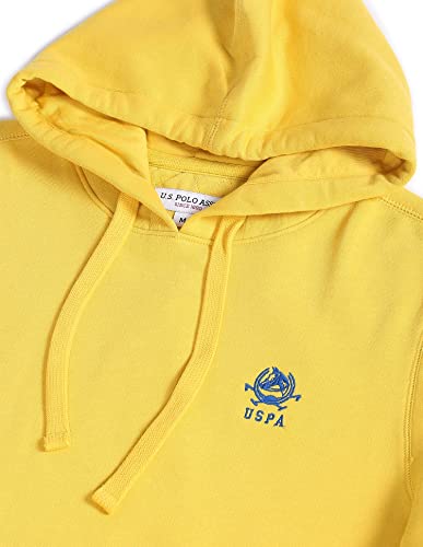 Image of U.S. POLO ASSN. Men Cotton Blend Logo Solid Hooded Sweatshirt