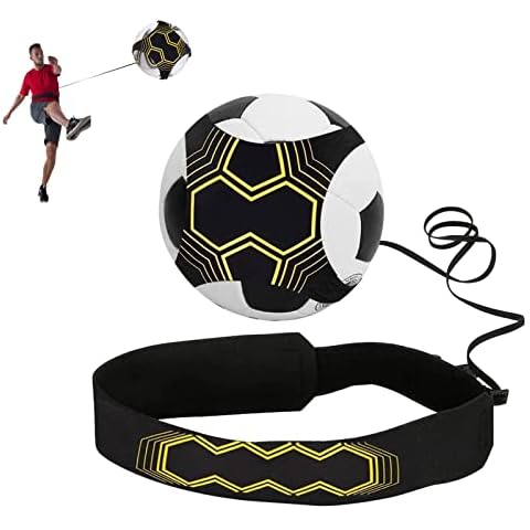 Porcyco Solo Football Kick Trainer, Soccer Training Aid for Kids and Adults, Soccer Ball Bungee Elastic Training, for Football Skills Improvement, Fit for Balls Size 3, 4, 5 Cover