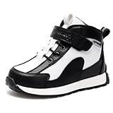 princepard Kids Orthopedic Shoes with Arch and Ankle Support,Fashion Mesh Breathable Sneakers Black 8 Toddler