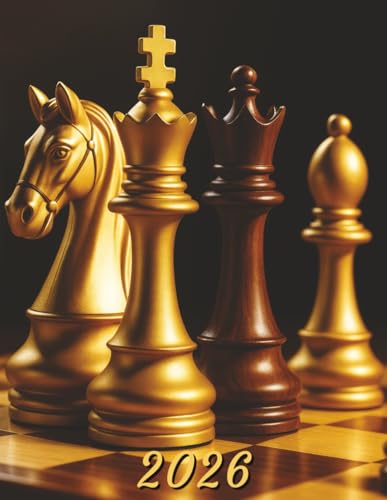 2026: Large Monthly Calendar Planner – Chess