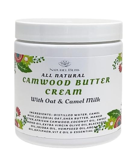 All Natural Camwood Butter Cream|Made with Oat & Camel Milk|Super Moisturizing|All Skin type (Scented, 8 oz)