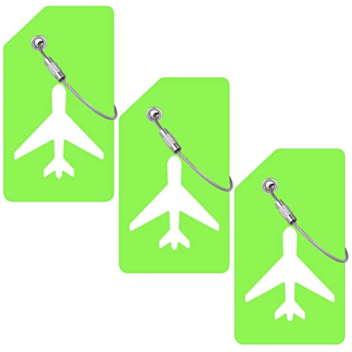 Dacitiery 3 Stück Kofferanhänger aus Silikon mit Namensschild Adressschild Gepäck Anhänger Koffer Tag Reise Gepäckanhänger für Gepäck Koffer Handtasche(Grün) Cover