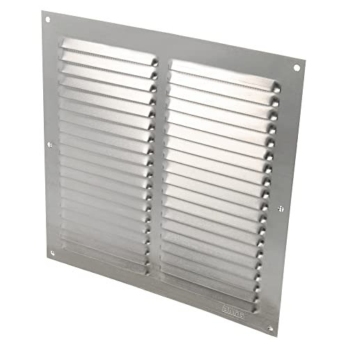 Amig - Square Aluminium Ventilation Grille with Mosquito Net, Silver, 200 x 200 mm - Image 3