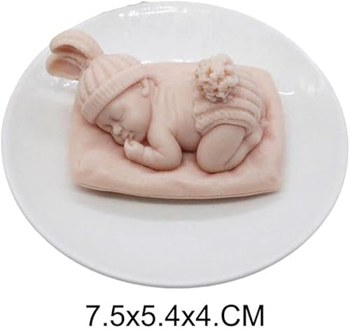 Miniatura 2 de Vctitil 3D recién nacido dormir bebé moldes de silicona para caramelo chocolate jabón Fondant haciendo forma de bebé molde herramienta para hornear