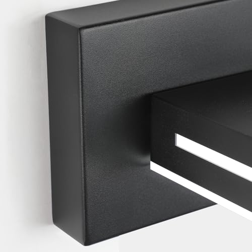 Image of Bathroom Vanity Lighting Fixtures Over Mirror (4-Light, 30-Inch) Dimmable Modern LED Bathroom Wall Lighting Fixtures, Matte Black (3000K /3500K /4000K /5000K /6000K)