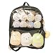 Patty Both Clear Backpack Transparent Ita Bag for Anime Lolita Bag DIY Cosplay(Ita Bag, Black)