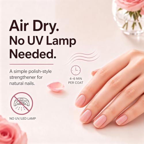Image of Beetles Nail Strengthener and Growth Pink Nail Polish, Nail Care Treatment