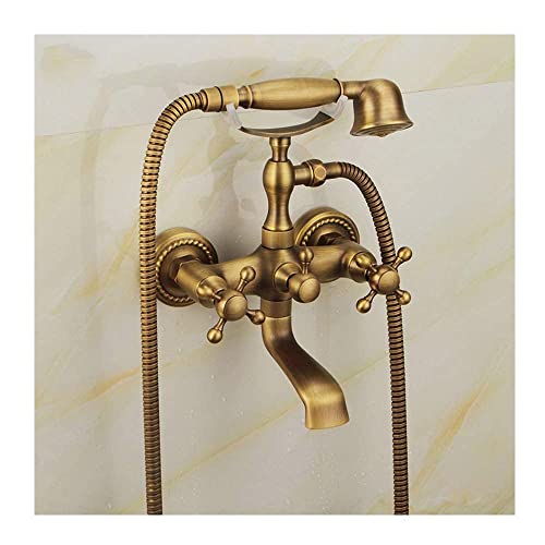 Robinet de baignoire rétro en forme de téléphone avec ensemble de douche mural haut de gamme