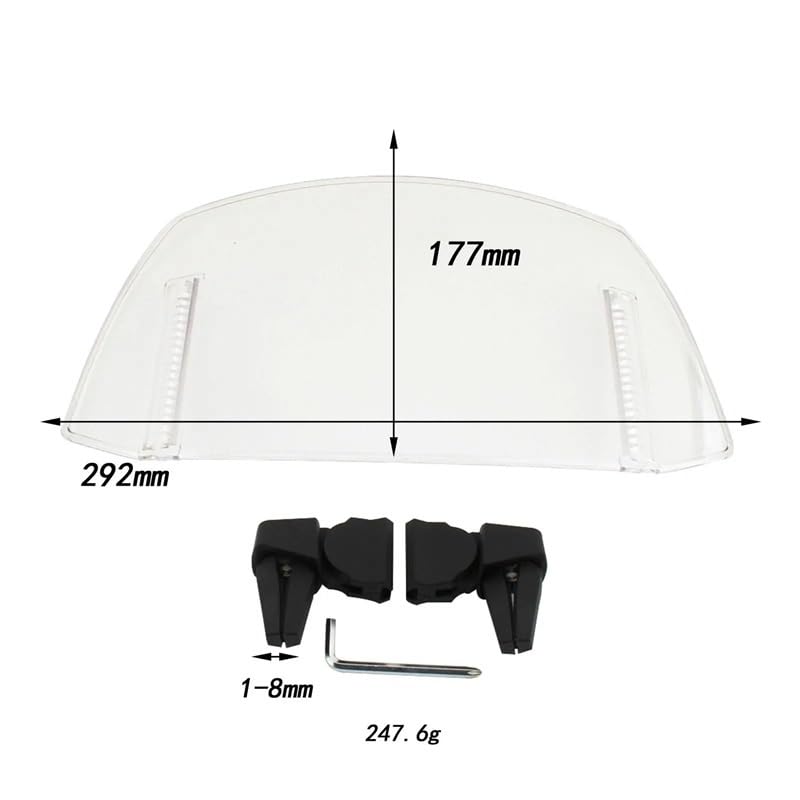 Déflecteur vent pare-brise anti-fatigue cervicale spoiler moto - 7