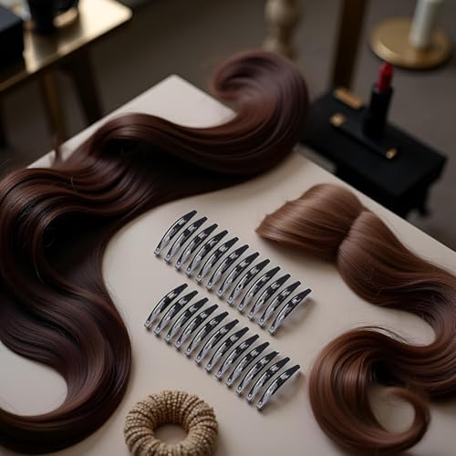 Pinzas grandes de metal para cabello, 24 piezas negras miniatura 5