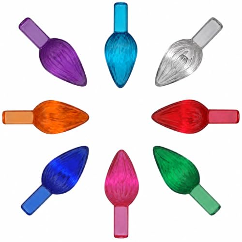 Creative Hobbies Ceramic Christmas Tree Replacement Lights, Medium Twist Light Ornaments, Multi Colors, 144 Piece Pack