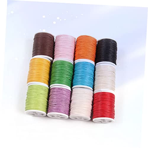 Cuerda de algodón encerado OSALADI de 12 piezas para manualidades y macramé DIY 8