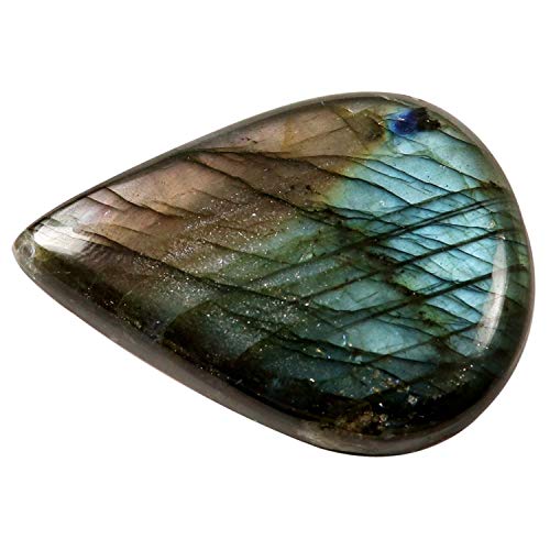 Labradorite naturelle 96,45 carats cabochon authentique sans fissure Ku61 pour créateur