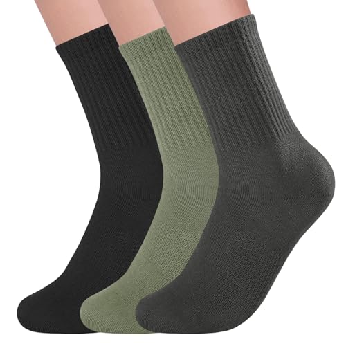 Image of Crew Socks for Women Striped Athletic Socks Womens