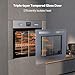 Empava Single Gas Wall Oven with 5 Cooking Funcitons, 24 inch Built-in Wall Convection Natural Gas Oven with Mechanical Control Knobs, Digital Display Panel, Stainless Steel