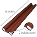 Evelots 2 Pack Door Draft Stopper, Covers Gaps Up to 2 Inches, Noise Blocker, Window Breeze Blocker, Adjustable Door Sweeps, 36 Inches Long, Brown