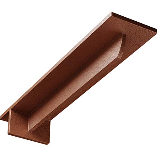 3" W x 14" D x 2" H Heaton Hidden Support Steel Bracket w/ 10" Support Depth, Hammered Copper