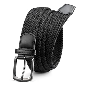 CHAOREN Elastic Belts for Men – Elasticated Belt Men 1 3/8″ for Golf Trousers – Tight Performed Stretch Belt