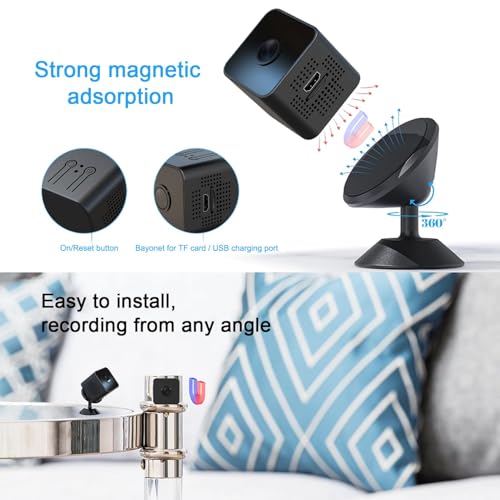 1080P Hidden Camera - Indoor Camera - Nanny Camera - Best Mini Camera - WiFi Wireless Camera - Home Camera for Pet/Baby - Live Video Recorder with Night Vision - Full HD Surveillance Camera - Thumbnail 5