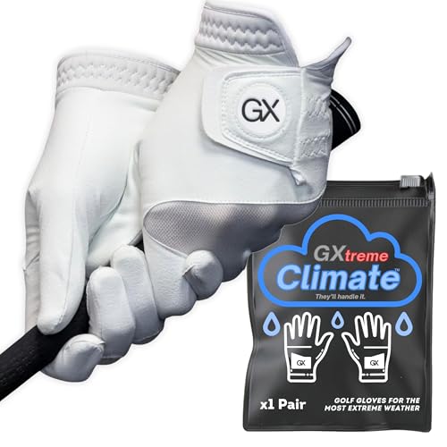 GX Golf GXtreme Climate Pair | All-Weather Performance Golf Gloves Built for Rain Cold & Heat Unrivalled Grip in Wet & Dry Conditions Durable Synthetic Secure Fit (ML)