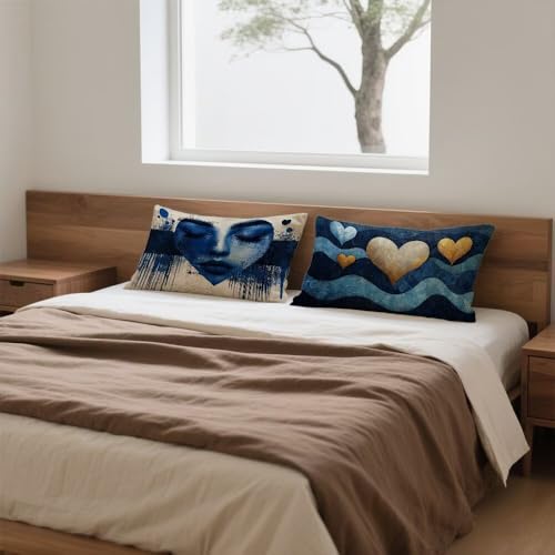 Taie oreiller avec fermeture eclair invisible pour bloquer le coussin 50x70