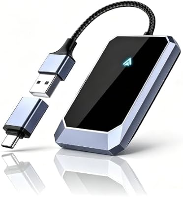Aswoema Android Auto Wireless Adapter - Instant Connection, Gray | Carplay wireless adapter, Converts Wired to Wireless, Compatible with Android 10+ & Cars from 2015