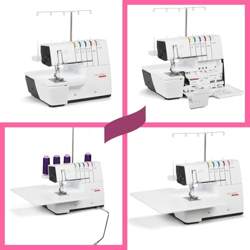 Bernette B68 Airlock Serger Easy Air Threading, Overlock/Coverstitch Combo Machine With Free 6 Pcs Overlock Foot Kit & 7 Pcs Coverstitch Foot Kit thumb #2