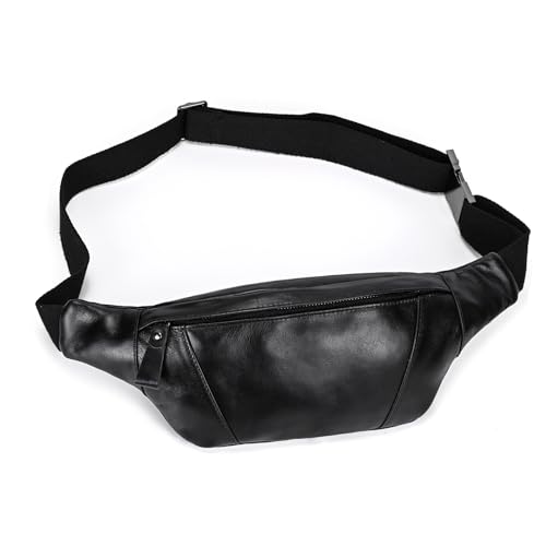 Sac banane pour homme et femme fonctionnel en cuir véritable