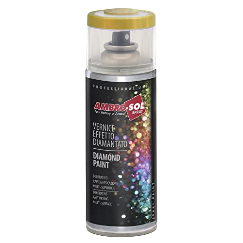 AMBRO-SOL Pintura Spray Metalizada Efecto Perlado Color Amarillo 400 ml