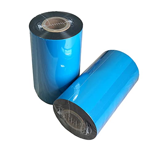 4.33'' x 984' Premium Resin Enhanced Wax Ribbon, 110mm x 300m Black Thermal Transfer Ribbon, Barcode Thermal Label Printer Ribbon, CSO-Ink Outside, 1'' Core for Zebra, TSC, GoDex, Citizen (1 Roll)