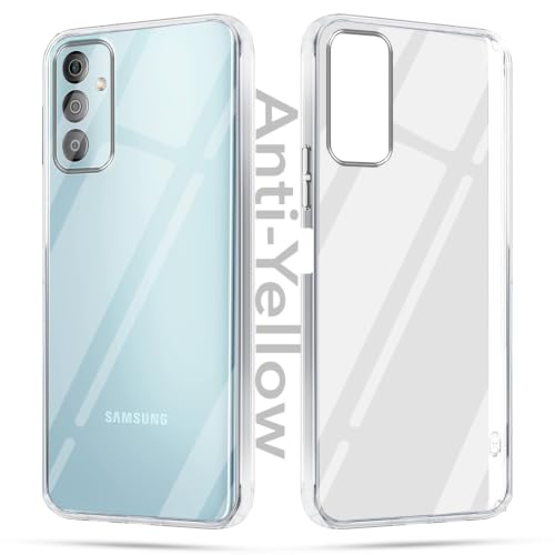 Image of Jkobi Lifetime Anti-Yellow Clear Back Cover Case for Samsung Galaxy F23 5G (Sleek Hard Crystal | Shockproof and Camera Protection)