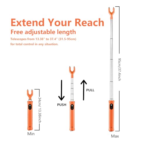 BODISEINT Rechargeable Cattle Prod with LED Light – 38 Inch Waterproof Electric Livestock Prod for Cows, Pigs, Goats, Dogs – Retractable Shaft, Lightweight, Woman Self Defense Tool by BODISEINT - Used condition - Image 3