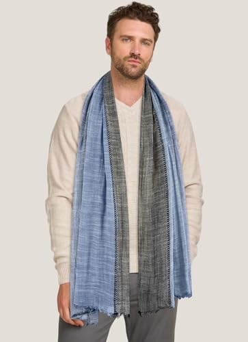GERINLY Color Block Summer Scarf for Men Long Neck Wraps Shawl Urbanstyle Scarf Gift for Men - Image 4