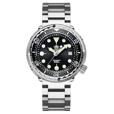 ADDIESDIVE Orologio Automatico Uomo Movimento 8215 Impermeabile 300 M Vetro Zaffiro Ceramica Bezel Orologi Super Luminosi Uomo,Nero