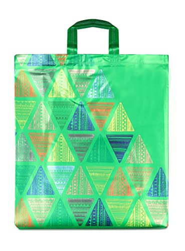 Image of Colourtales Printed Gift Shopping bags- Green (Pack of 50)