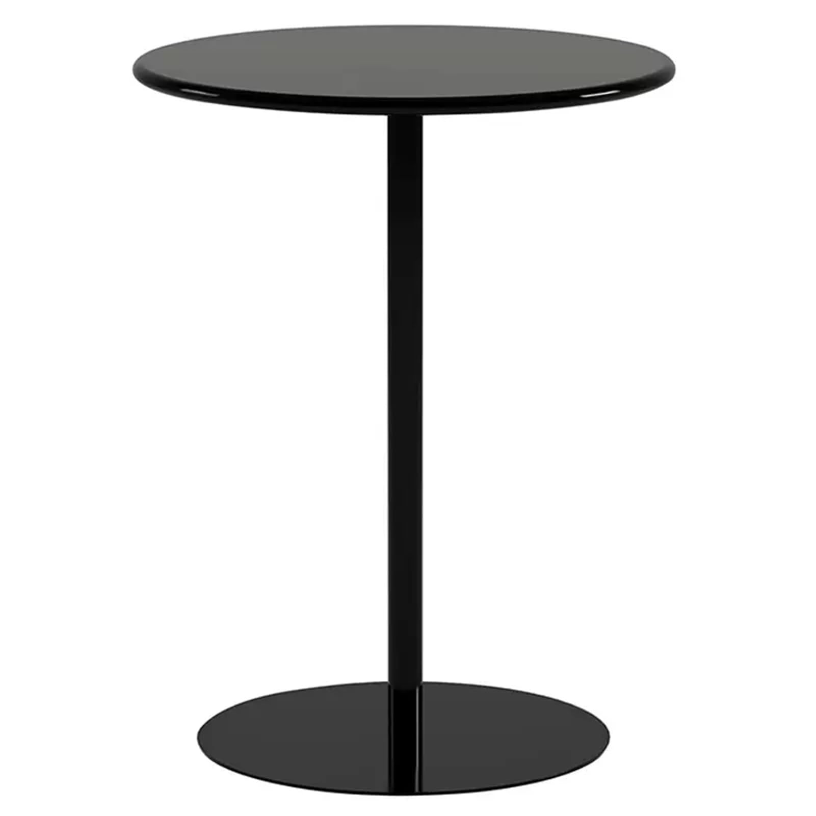 Fodalob Bistro Table Indoor Outdoor Furniture Round Coffee Table Dining Table with Sturdy Base, for Garden Dining Room Bistro Home Bar, Metal Iron, More Color and Size (Color : Black, Size : 70x72cm)