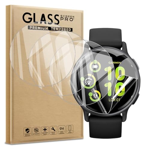 WFTE Screen Protector for Garmin Vivoactive 6 / Garmin Vivoactive 5 GPS 42MM [4-Pack] Flexible TPU Film Screen Protector [Full Coverage] [HD Clear] [Bubble Free] Ultra-thin TPU Soft Film(Not Glass)