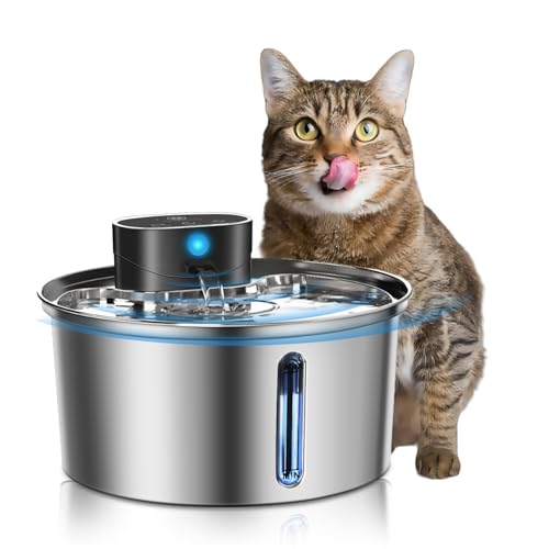 Kabellose Katzenwasserspender, 3,2L-Wasserspender für Katzen mit Sensor, aufladbarer geräuscharmer Katzenwasserdispenser mit transparentem Fenster (Rund, 3,2L) Kabellose Katzenwasserspender, 3,2L-Wasserspender für Katzen mit Sensor, aufladbarer geräuscharmer Katzenwasserdispenser mit transparentem Fenster (Rund, 3,2L)