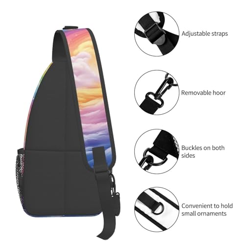 Bolso cruzado colorido para pecho para hombre y mujer miniatura 5