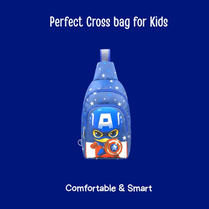 Image of Kizzi Print Colourful Cross body Bags for Boys and Girls Kids School, Picnic, Return Gifts